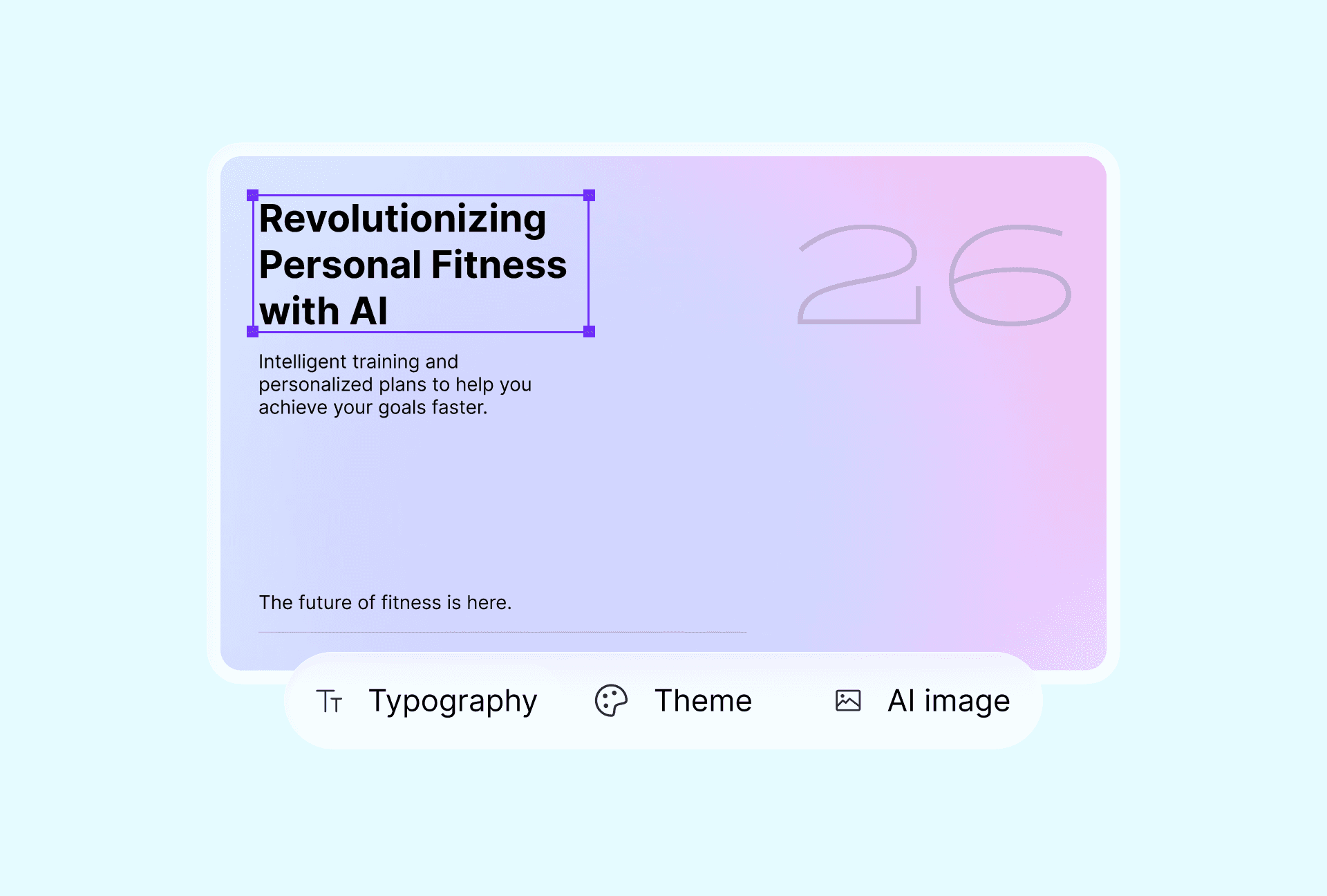 Real slides you can change — not a flat image export.
